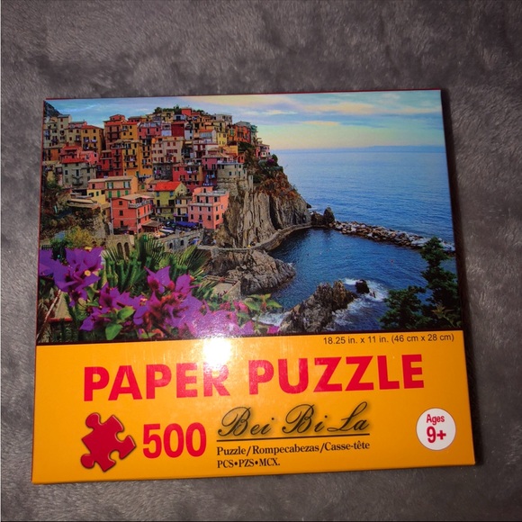 Bei Bi La 500 Piece Paper Puzzle/ Italy Monterosso Coastal Cinque Terre sea View - Picture 3 of 11